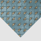 Papier Mousseline Crabe damassé bleu (Détail)
