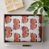 Papier Mousseline Crabe noir rouge stylisé #2 dessin (Cadeau)