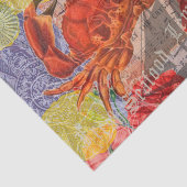 Papier Mousseline Crabe Plage Nautique Art de la mer (Détail)