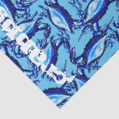 Papier Mousseline Crabes bleus en papier de tissus (Détail)