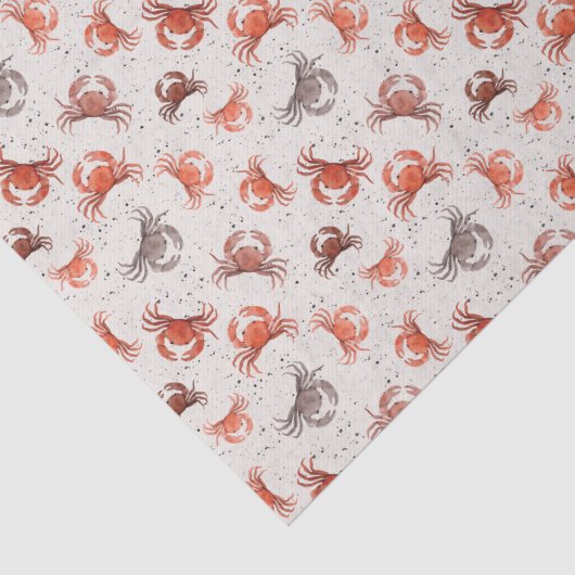 Papier Mousseline Crabes - Motif aquarelle (Détail)