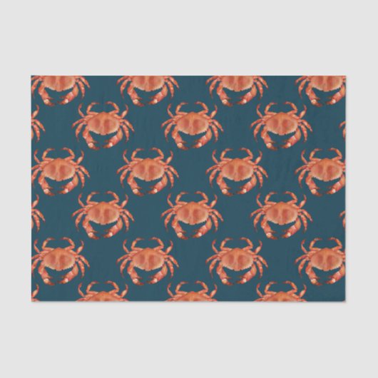 Papier Mousseline Crabes Motif balnéaire (Recto)