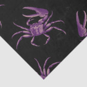 Papier Mousseline Crabes violets sur la page de découpage noire (Détail)
