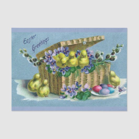 Papier Mousseline Craft de découpage vintage de Pâques (Recto)