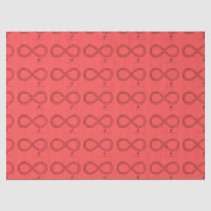 Papier Mousseline Cranberry Gradient Infinity Hearts