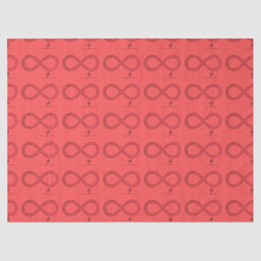 Papier Mousseline Cranberry Gradient Infinity Hearts (Recto)