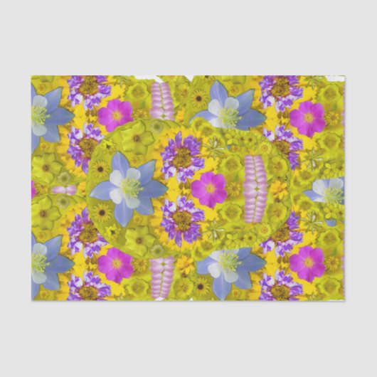 Papier Mousseline Crâne 3 de fleur (Recto)