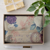 Papier Mousseline Crâne à vapeur et Roses (Cadeau)