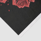 Papier Mousseline Crâne avec Roses à goutte 4 papier découpage (Détail)
