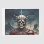 Papier Mousseline Crâne couronné en armure - (Recto)