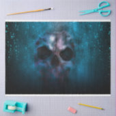 Papier Mousseline Crâne dans l'espace 15 Découpage papier tissu (Artisanat)