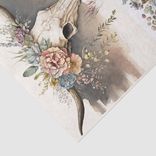 Papier Mousseline Crâne de Boho (Détail)