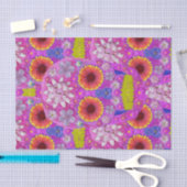 Papier Mousseline Crâne de fleurs 2 (Artisanat)