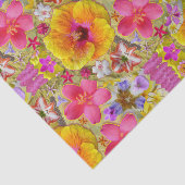 Papier Mousseline Crâne de fleurs 4 - Tropical (Détail)