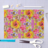 Papier Mousseline Crâne de fleurs 4 - Tropical (Artisanat)