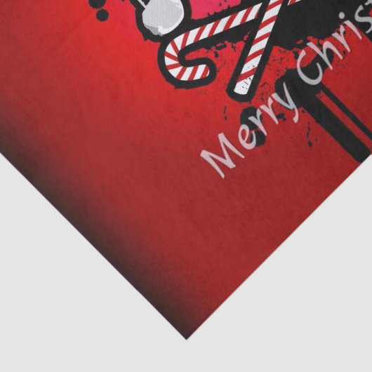 Papier Mousseline Crâne de Noël (Détail)