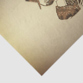 Papier Mousseline Crâne de Steampunk sur l'or (Détail)