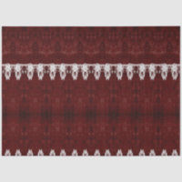 Crâne de taureau Tribal Western Bourgogne Rouge