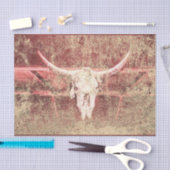 Papier Mousseline Crâne de vache rustique Grunge de texture beige Br (Artisanat)