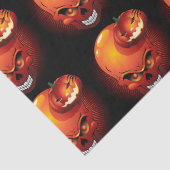 Papier Mousseline Crâne d'Halloween et Citrouille (Détail)