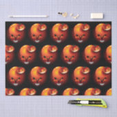 Papier Mousseline Crâne d'Halloween et Citrouille (Artisanat)