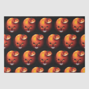 Papier Mousseline Crâne d'Halloween et Citrouille
