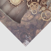 Papier Mousseline Crâne d'Halloween Steampunk (Détail)