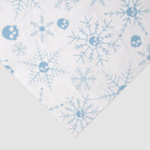 Papier Mousseline Crâne effrayant Creepmas Flammes de neige de Noël (Détail)
