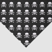 Papier Mousseline Crâne et motif d'os croisés (Détail)