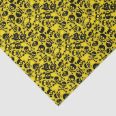 Papier Mousseline Crâne et motif d'os croisés (Détail)