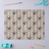 Papier Mousseline Crâne et os croisés sur la page de découpage en ta (Artisanat)