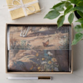 Papier Mousseline Crâne Fleur sauvage du désert, Thème Sud-Ouest (Cadeau)