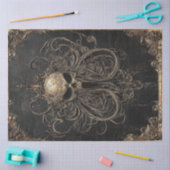 Papier Mousseline Crâne gothique (Artisanat)