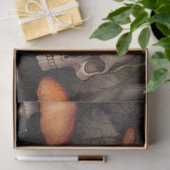 Papier Mousseline crâne gothique champignon insectes tissu découpage (Cadeau)