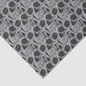 Papier Mousseline Crâne gothique Cool de Grunge noir et blanc (Détail)