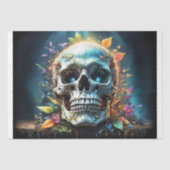 Papier Mousseline Crâne gothique - Découpage - (Recto)