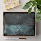 Papier Mousseline Crâne Gothique Floral Turquoise Noir Rouge Grunge  (Cadeau)