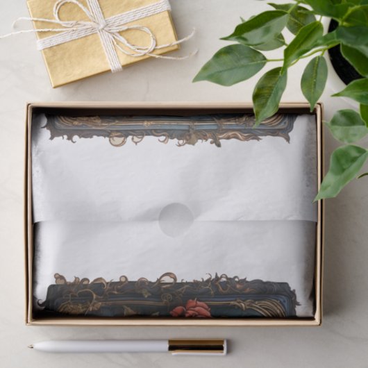 Papier Mousseline Crâne gothique pour découpage (Cadeau)