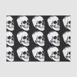 Papier Mousseline Crâne gothique vintage