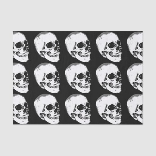 Papier Mousseline Crâne gothique vintage (Recto)