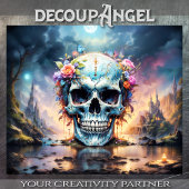 Papier Mousseline Crâne magnifique - Découpage -