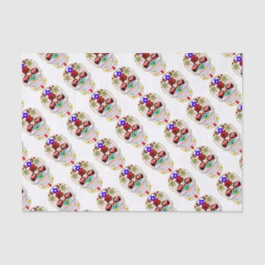 PAPIER MOUSSELINE CRÂNE MEXICAIN DE SUCRE (Recto)