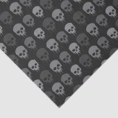 Papier Mousseline Crâne noir et gris (Détail)