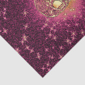 Papier Mousseline Crâne Pop Art Gold Purple Parties scintillant colo (Détail)