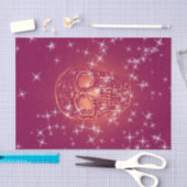 Papier Mousseline Crâne Pop Art rose violet Parties scintillant colo (Artisanat)