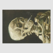 Papier Mousseline Crâne Van Gogh Avec Une Cigarette Brûlante Découpa (Recto)