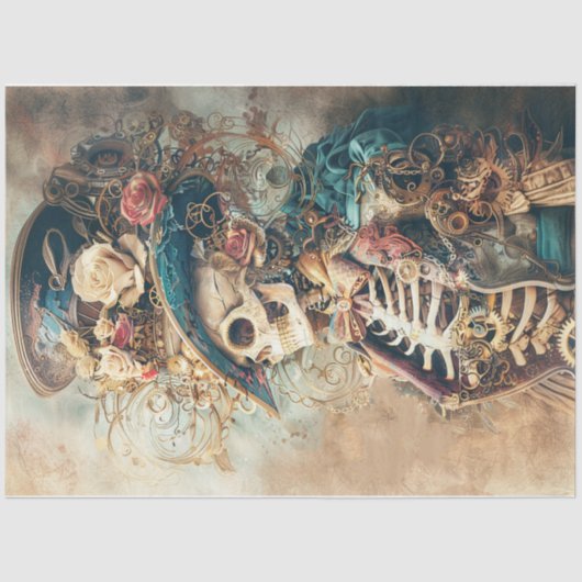 Papier Mousseline Crâne victorien (Recto)