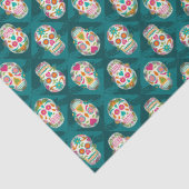 Papier Mousseline Crânes à sucre Dia De Los Muertos (Détail)