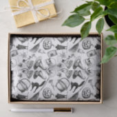 Papier Mousseline Crânes Broomsticks Citrouille Bats Halloween (Cadeau)