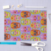 Papier Mousseline Crânes de fleur (Artisanat)